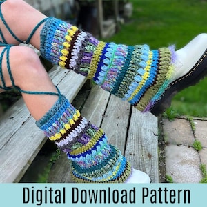 PDF Pattern - Fairy Flares Leg Warmers - Crochet Flared Leg Warmer Pattern - Digital Download ONLY