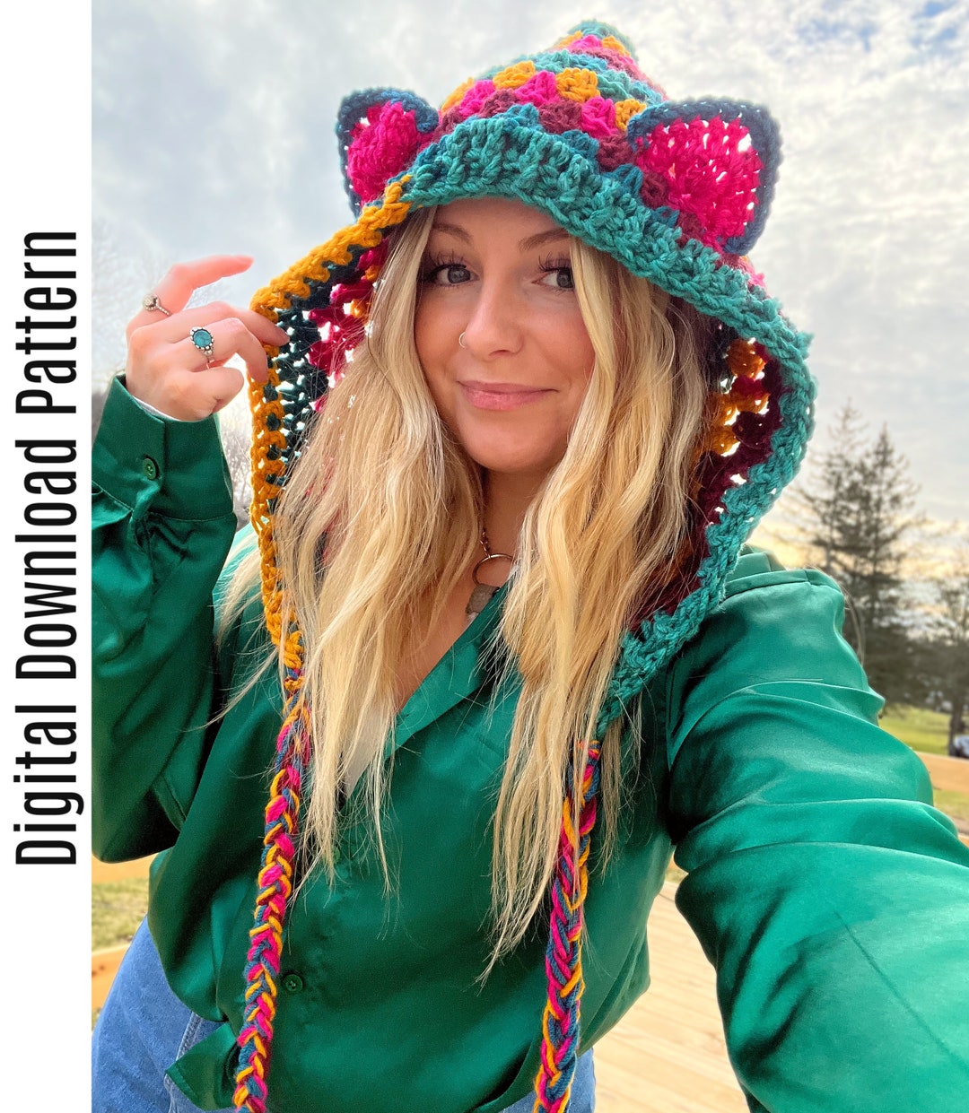 Buy Fairy Beary Hood Pattern PDF Download Crochet Granny Hood Hat  Pattern Pixie Fairy Forest Bear Kitten Hood Online in India