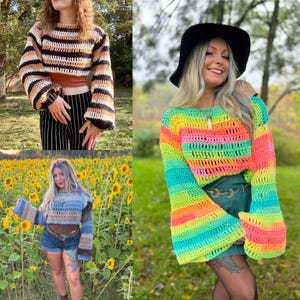 The Treble Maker Sweater Pattern - PDF Crochet Beginner Basic Shrug Pattern - Easy Crochet Sweater - Boho Loose Hippie Fairy Fae Shrug