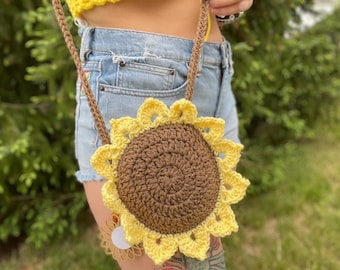 2-in-1 Crochet Purse Pattern: Sunflower & Third Eye Design (Digital Download)
