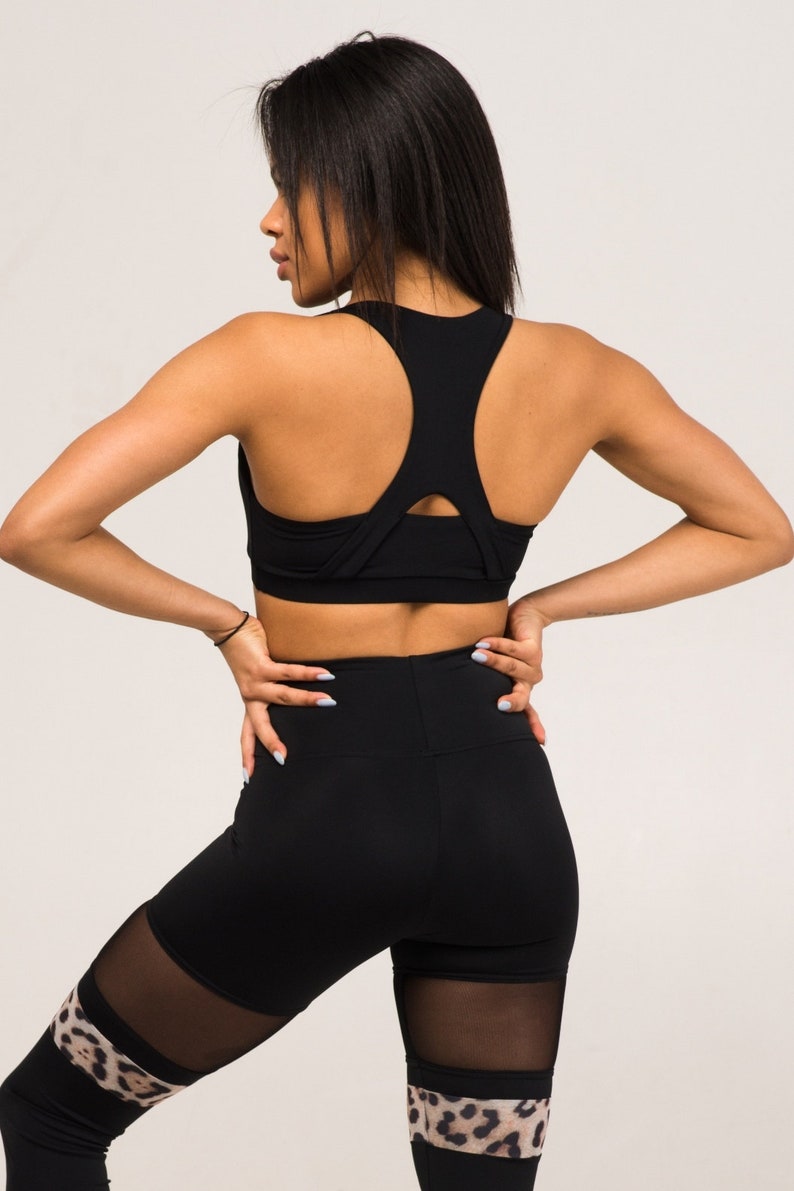 Black Classic Women's Sports Top Sport Bra for Workout Etsy