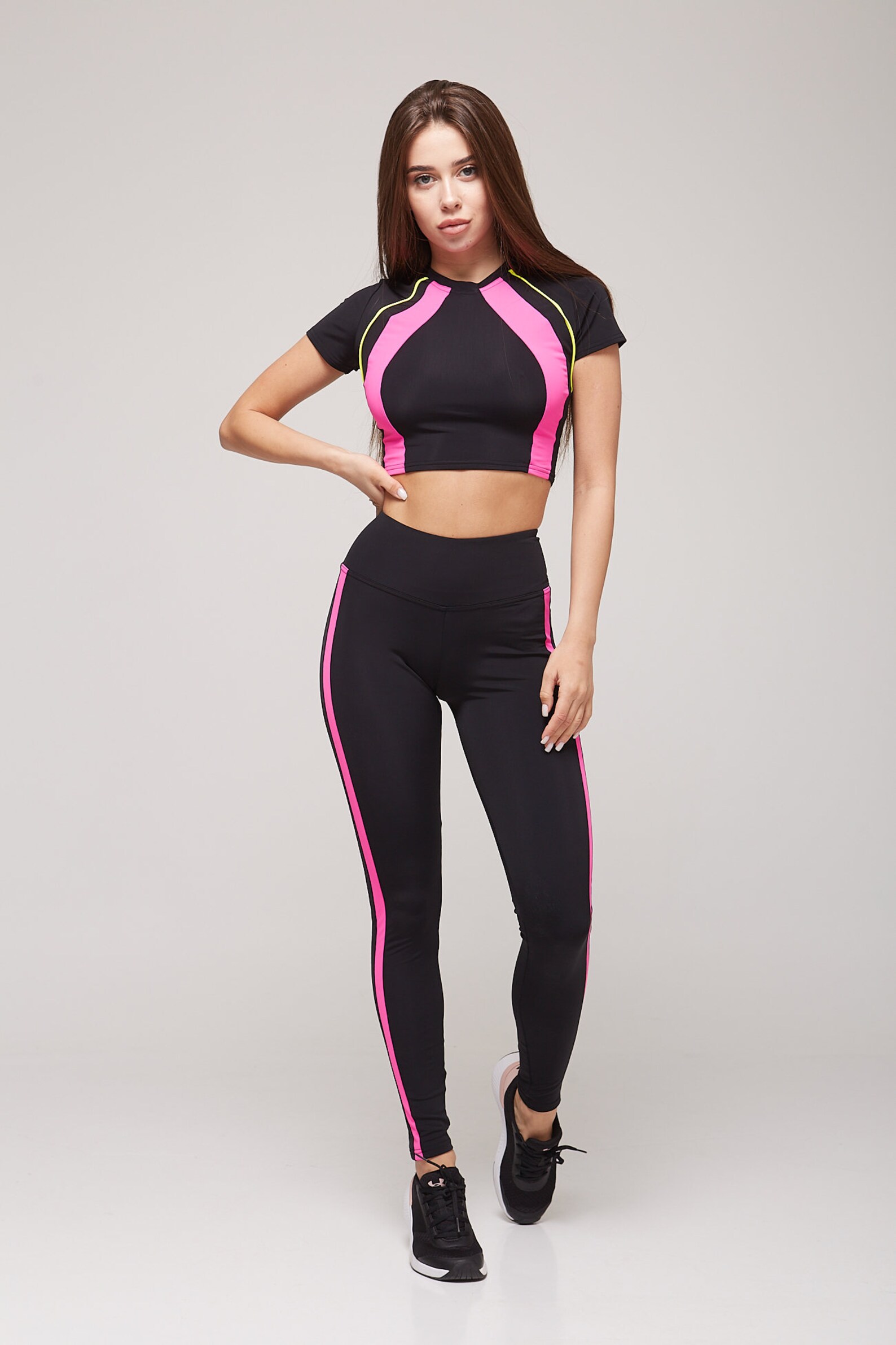 Blackandpink Sports Suit/ Women's Sports Suit/ Black Etsy