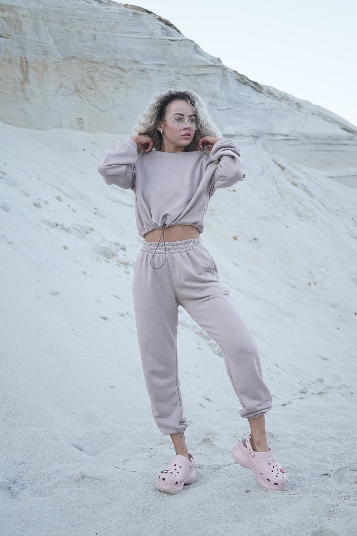 womens nike beige tracksuit