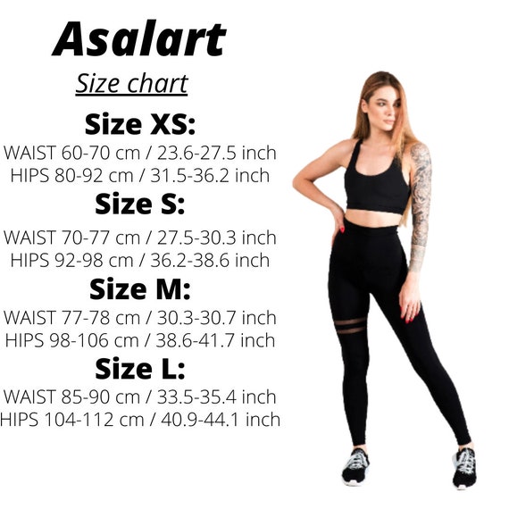 Black Mid-rise Leggings With Mesh 