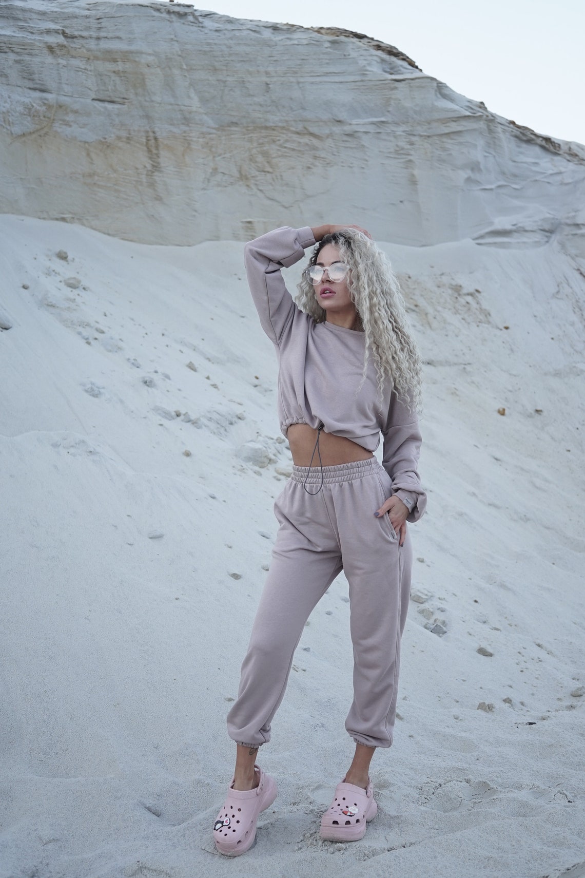 womens nike beige tracksuit