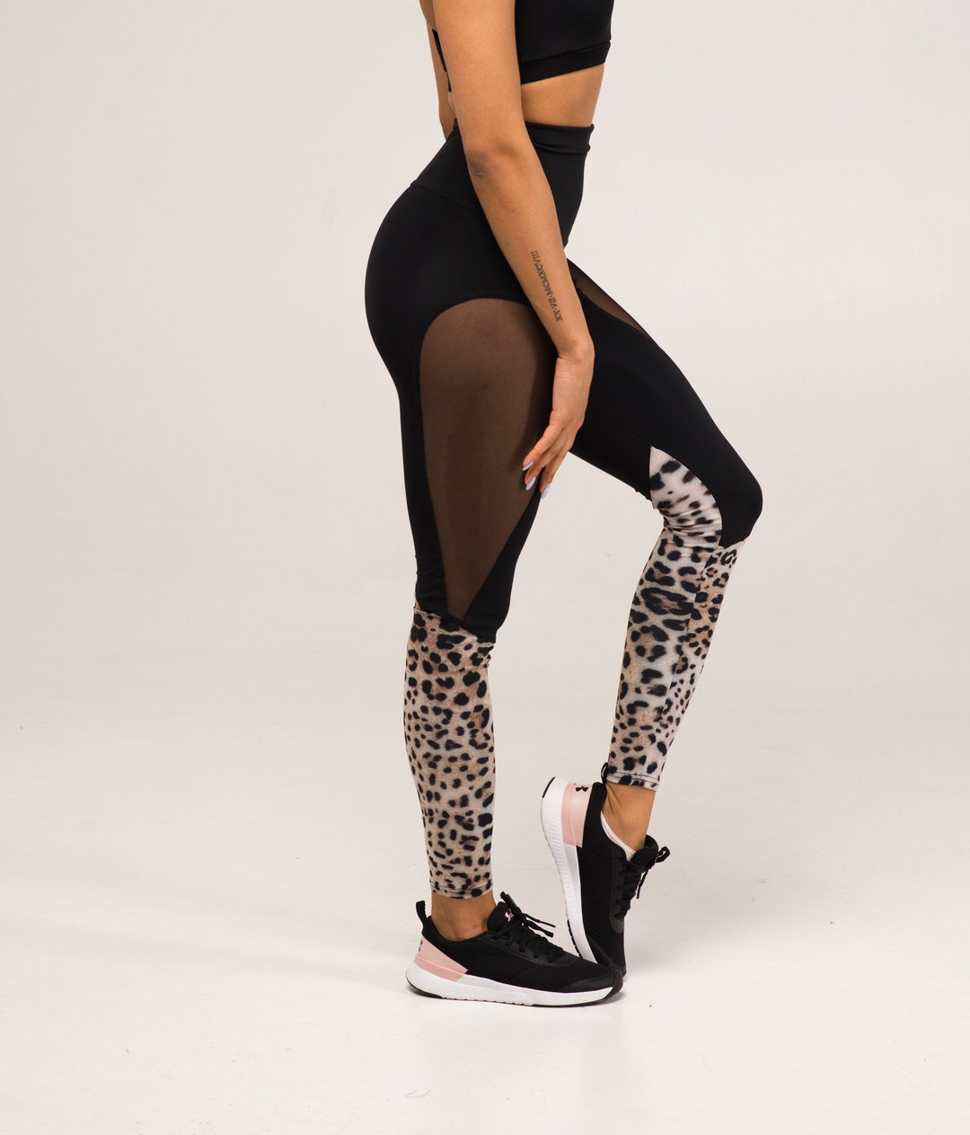 Black Mesh Workout Leggings