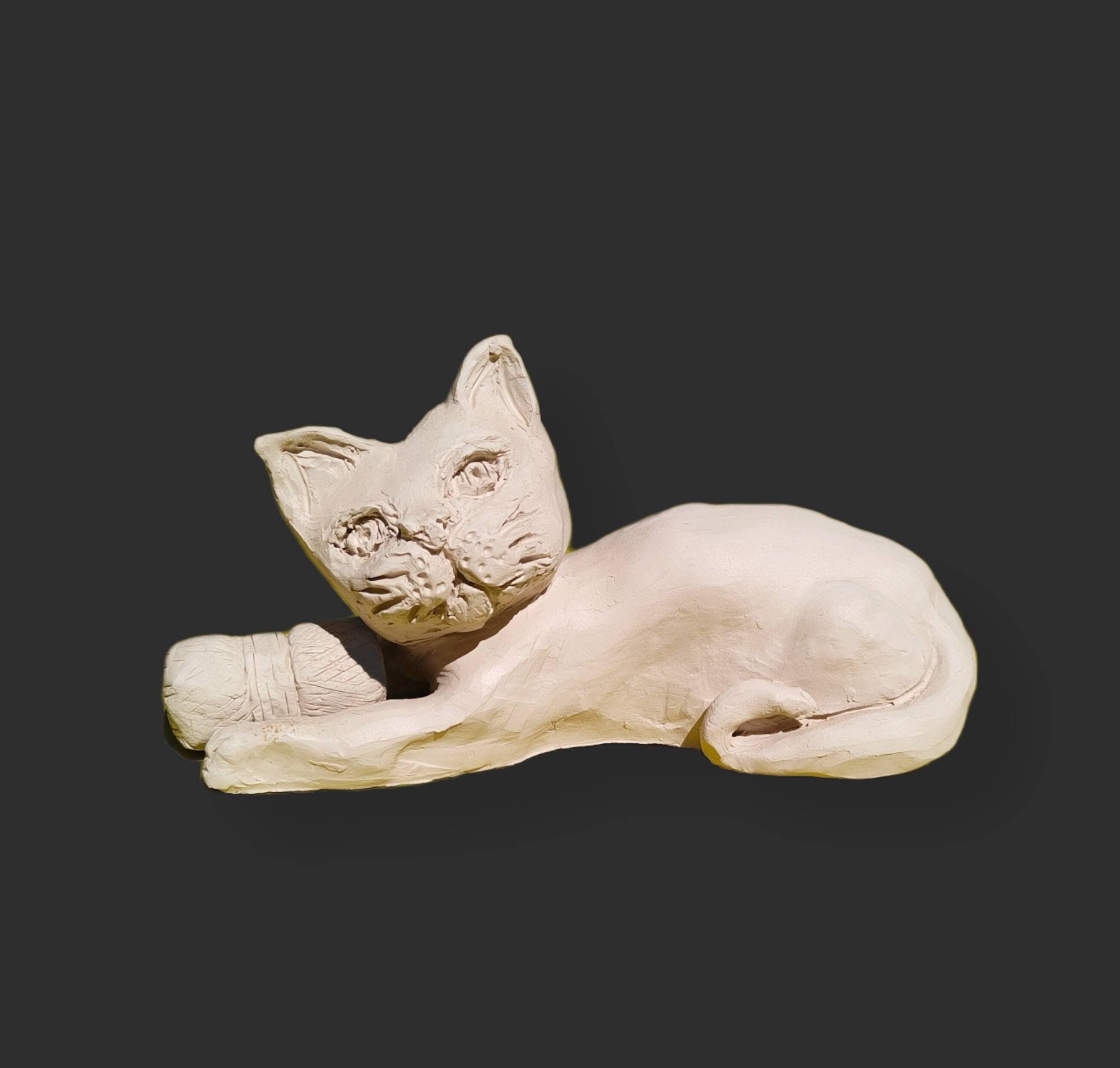 Chat et Souris en Céramique Autodurcissante