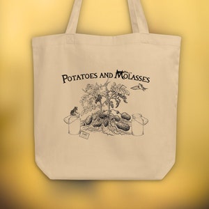 Potatoes and Molasses Tote Bag, Halloween Tote, Over The Garden Wall Gift, Tome of the Unknown, Over The Garden Wall, Rock Fact