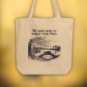 Burgle Your Turts Tote Bag, Halloween Tote, Over The Garden Wall Gift, Tome of the Unknown, Over The Garden Wall, Rock Fact