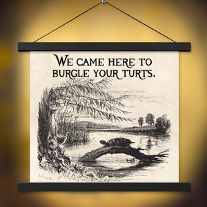 Burgle Your Turts Poster, Halloween Kunstdruck, Over The Garden Wall Geschenk, Foliant des Unbekannten, Over The Garden Wall, Rock Fact