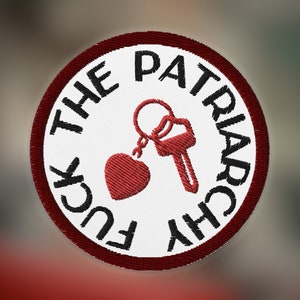 Fuck the Patriarchy Patch, roter Patch, feministischer Patch, Schlüsselanhänger Patch, Feminismus Geschenk, feministische Jacke, gesehen