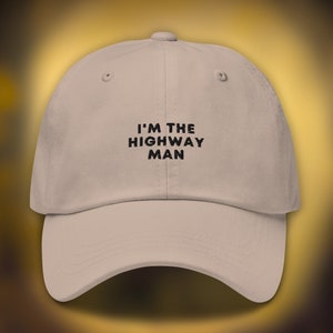 Embroidered Highway Man Hat, I'm The Highway Man, Over The Garden Wall Hat, Tome of the Unknown, Over The Garden Wall, Greg's Rock Fact