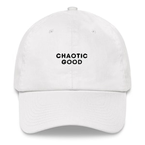 Embroidered Chaotic Good Hat, DnD Hat, RPG Hat, Dungeons and Dragons Gift, RPG Gift, Chaotic Good Alignment