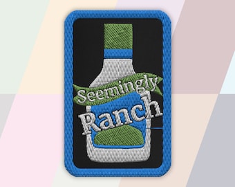 Seemingly Ranch Patch, Seemingly Ranch, Travis Kelce, Kansas City Patch, Funny Pop Culture Patch, Ranch Patch, Ranch Dressing Patch