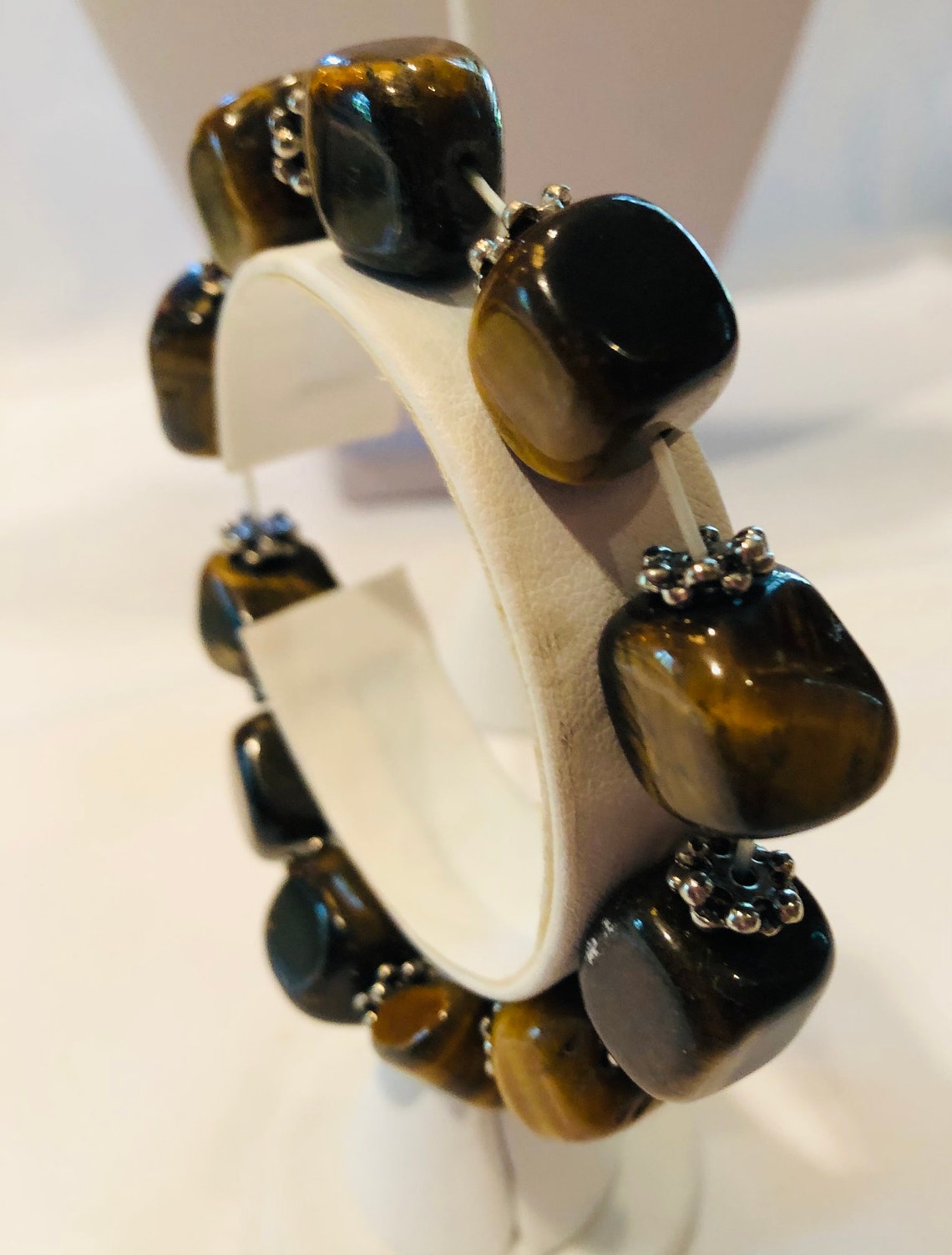Tiger Eye Beaded Bracelet - Etsy