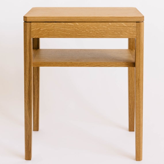 Home & Living Solid Wood Side Table White Oak Side Table by Lundy