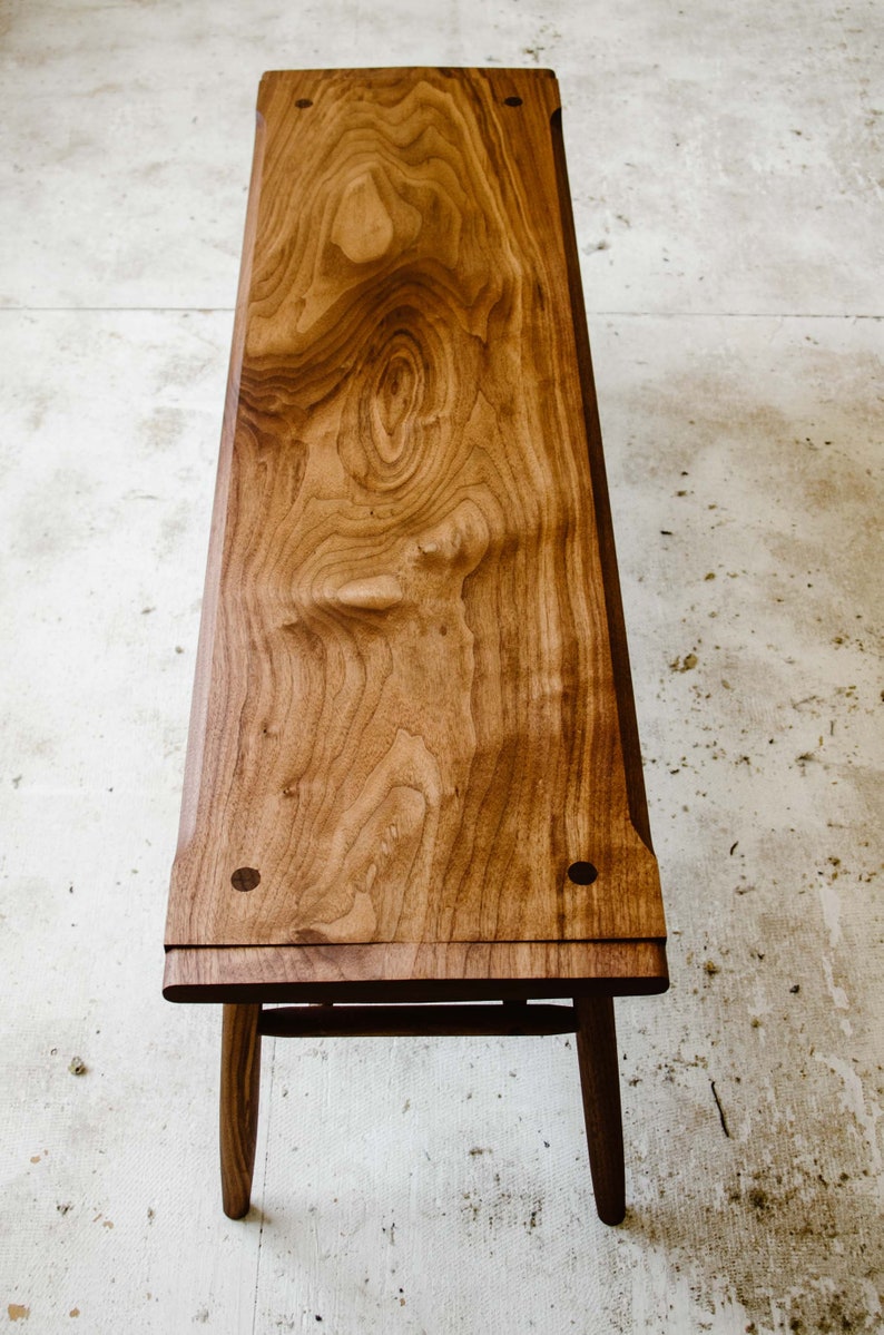 Solid Walnut Entryway Bench Solid Wood Bench Bedroom Bench Yuma Bench Lundy Furniture