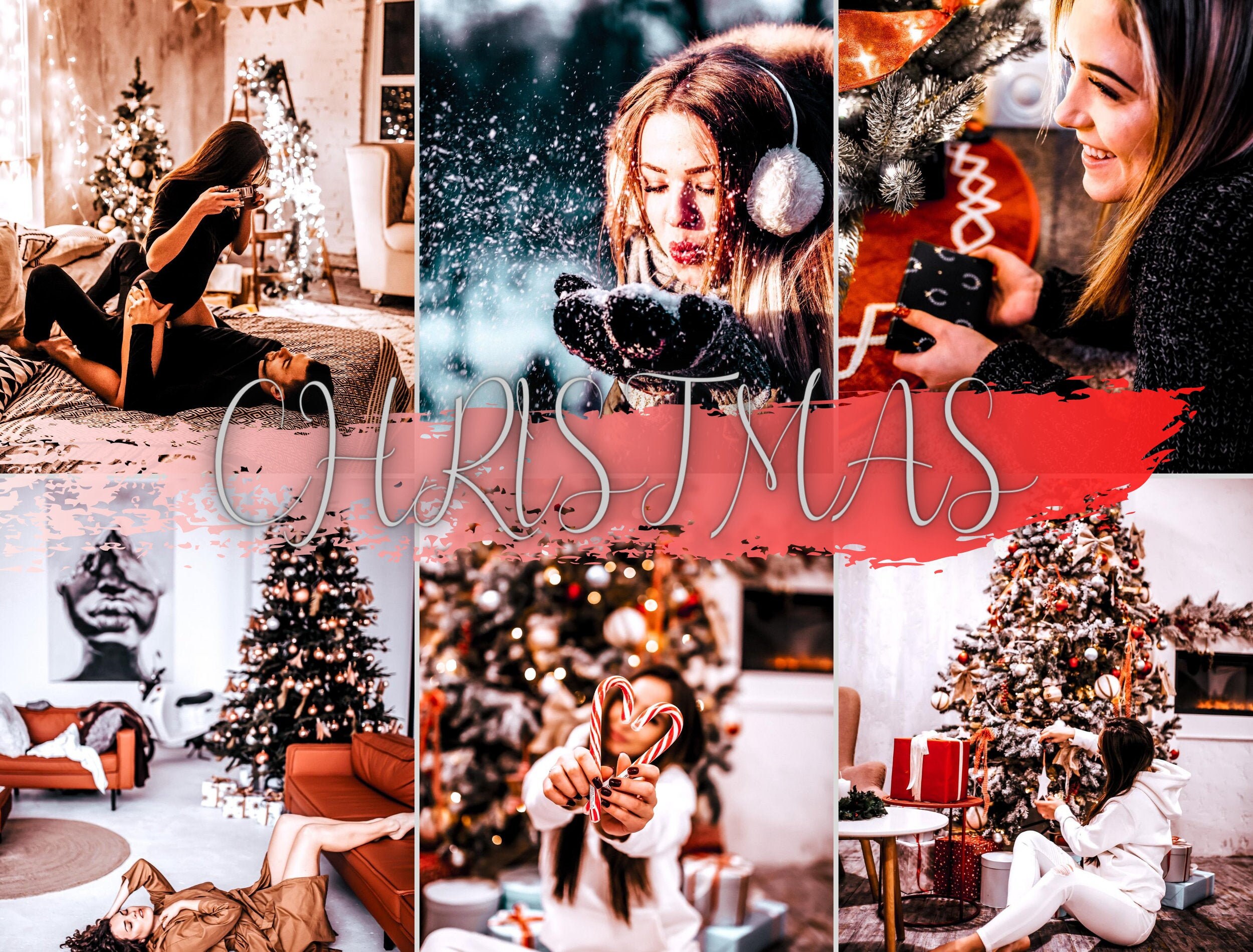 Shine Christmas Presets 12 CHRISTMAS Presets for LightroomHoliday Mobile PresetsWinter Instagram FilterMobile and Desktop
