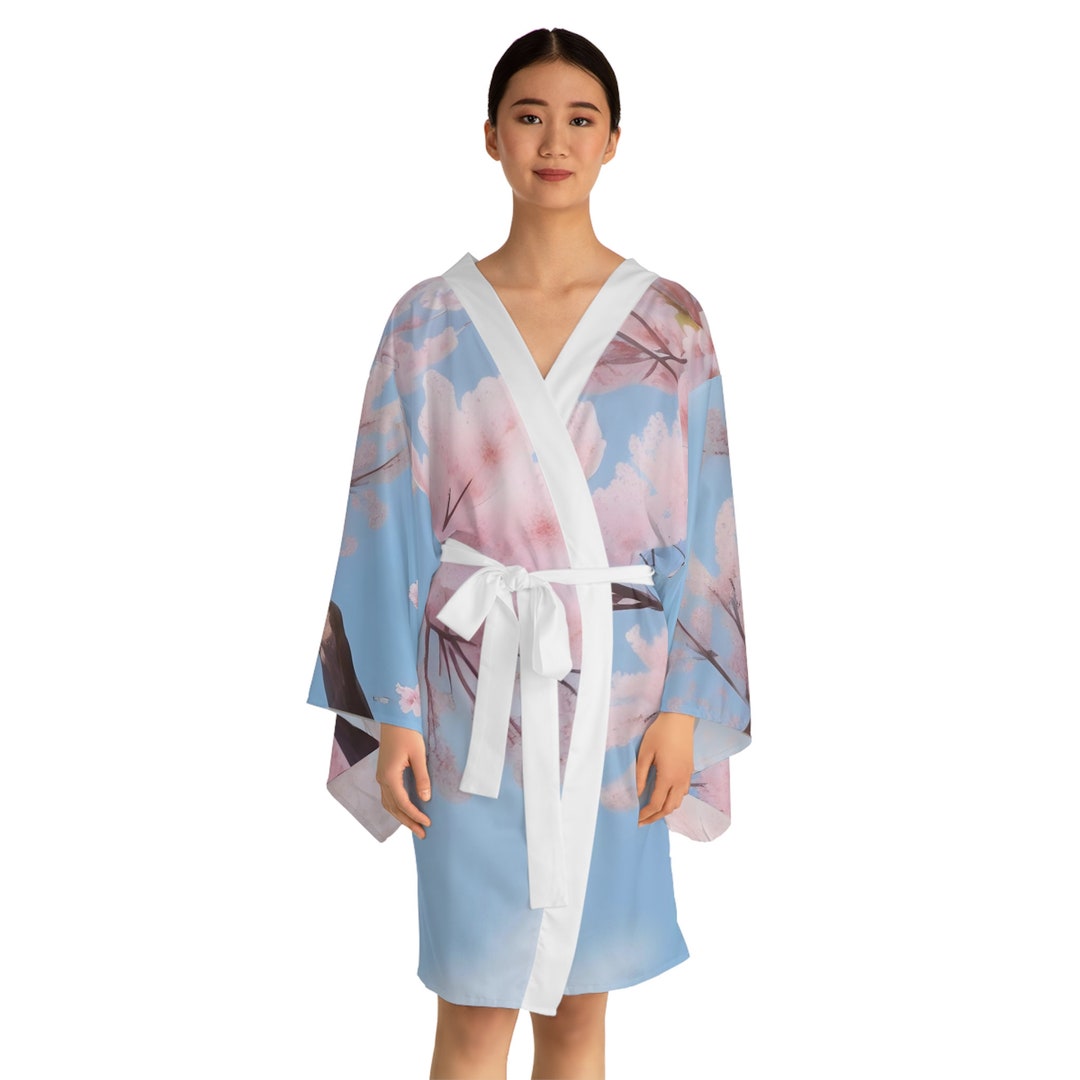 Long Sleeve Kimono Robe AOP Etsy