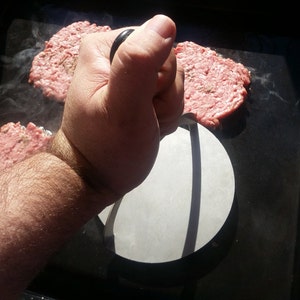 Stainless Steel Burger Smasher with Heat Resistant Grip