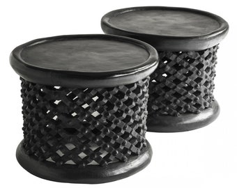 African Bamileke Coffee Side Table