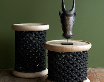 African Bamileke Coffee Side Table