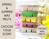 Wax Melts Choose Your Scent Spring Summer Wax Cube Tarts Highly Scented Home Fragrance Strong Lasting Melts For Warmer Soy Blend