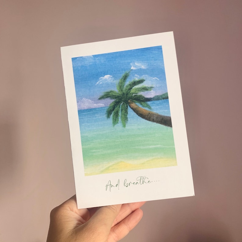 Peaceful Island Greeting Card Etsy