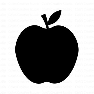 Apple Silhouette SVG, Apple Svg, Teacher Appreciation Svg, Apple Vector, Apple Png, Apple Clipart, School Svg, Apple download, Apple