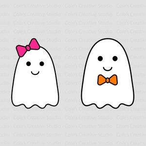 Cute Ghosts With Bows Svg Bundle, Ghost Svg, Boo Svg, Ghost Clipart, Cute Ghost Svg, Halloween Svg, Spooky Svg, Ghosts Svg, Ghost Bow SVG