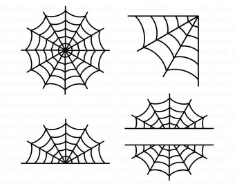 Spindelnät Svg Bundle, Spindelnät Svg, Spindelnät Svg, Spindelnät Clipart, Enkel Spindelnät, Läskig Säsong Svg, Halloween Svg, Halloween