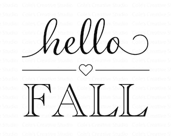 Hello Fall Heart Svg, Hello Fall Svg, Hello Fall Shirt Svg, Fall Quote Svg, Fall Designs Svg, Autumn Vibes Svg, Fall Season Svg, Autumn Svg