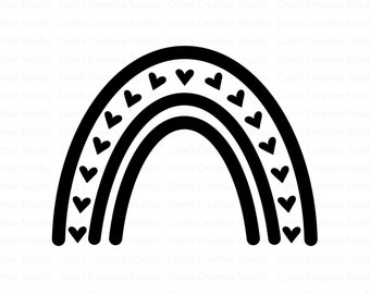 Doodle hjärta boho regnbåge svg, boho regnbåge svg, boho regnbåge png, boho svg, boho regnbåge, boho regnbåge clipart, regnbåge svg, regnbåge png