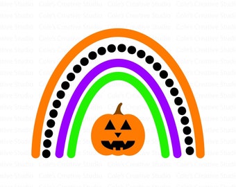 Jackolantern Boho Rainbow Svg, Boho Rainbow Svg, Boho Rainbow Png, Boho Rainbow Clipart, Regnbågssvg, Boho Svg, Boho Rainbow, Halloween Svg