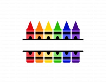 Kritamonogram SVG, regnbågsdelad design (digital nedladdning)