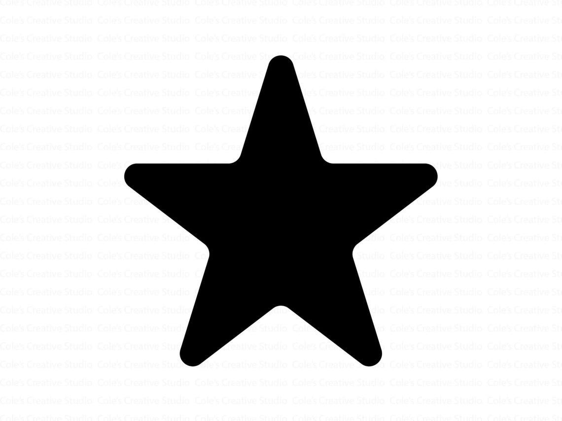 Solid Color Rounded Star Solid Rounded Star Svg, Star Svg, Star Silhouette Svg, Solid Star Svg ...