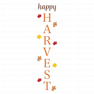 Signo de porche de cosecha feliz svg, signo de porche de otoño svg, signo de porche de bienvenida svg, signo de caída svg, signo de bienvenida de otoño svg, signo vertical de otoño svg