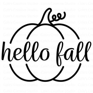 Hola Otoño Calabaza Svg, Hola Otoño Svg, Calabaza Svg, Acción de Gracias Svg, Imágenes Prediseñadas de Acción de Gracias, Imágenes Prediseñadas de Calabaza, Calabaza Png, Diseños de Otoño Svg
