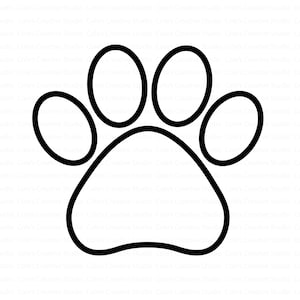 Paw Print Outline Svg, Paw Print, Dog Paw, Cat Paw, Pet Paw, Pet Svg, Animal Paw Svg, Paw Svg, Pet Svg, Pet Lover Svg, Paw Print Vector