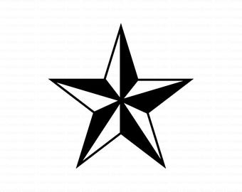 Estrella náutica SVG, Estrella de brújula SVG, Tatuaje de estrella de Maine SVG, Estrella marinera SVG, Tatuaje de estrella SVG, Clipart marítimo SVG, Diseño náutico SVG