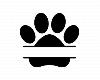 Paw Print Monogram Svg, Paw Print, Dog Cat Monogram Frame Svg Pet Paw, Pet Svg, Animal Paw Svg, Paw Svg, Pet Lover Svg, Paw Print Vector