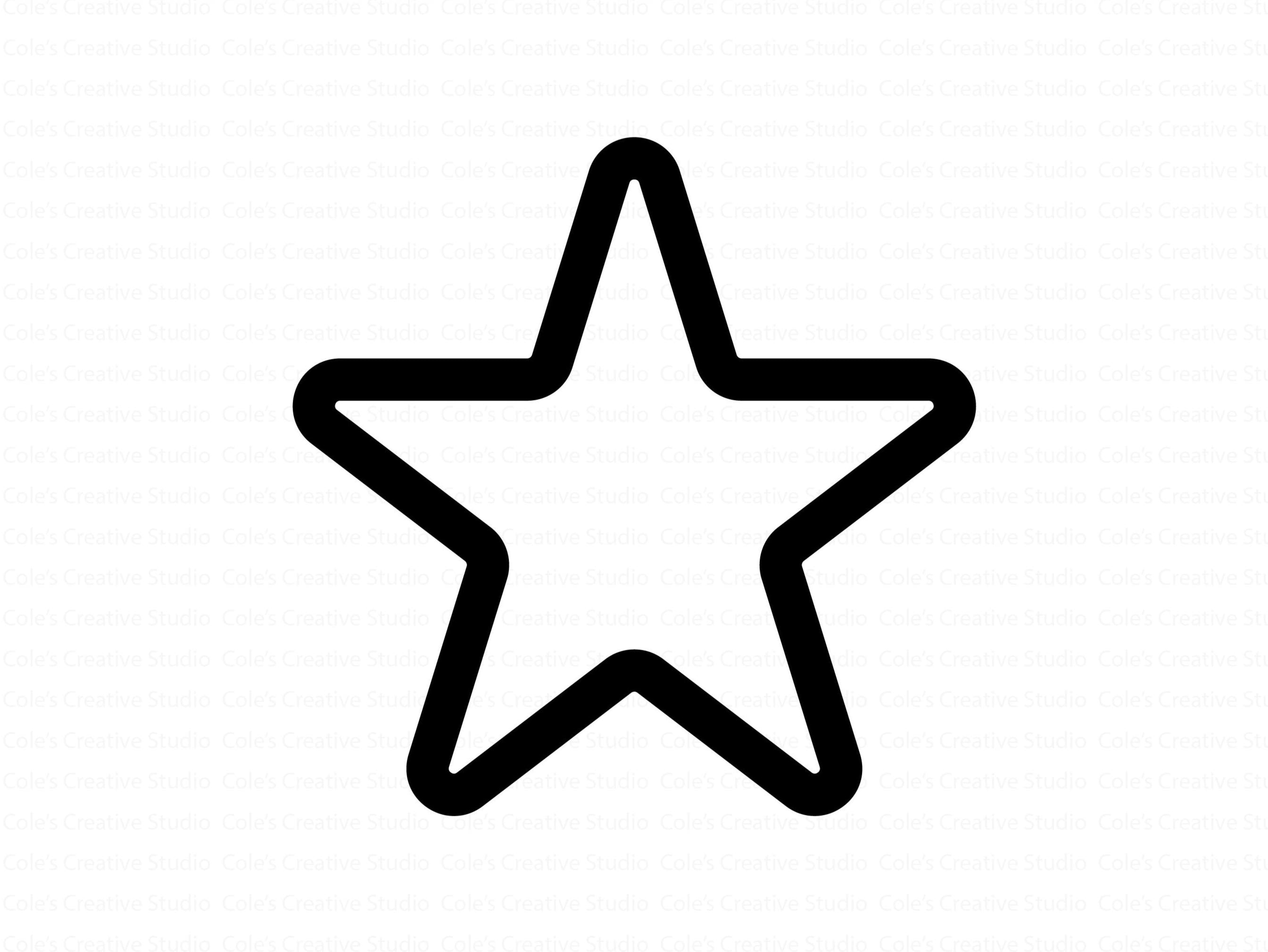 Curved Rounded Star Svg Rounded Star Outline Svg, Star Svg, Star Outline Svg, Rounded Star ...