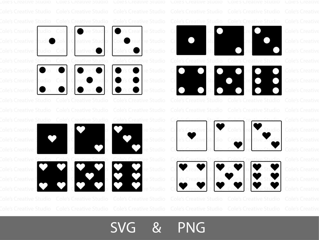 Dice Set Svg Bundle, Dice Svg, Dice Sets, Dice Vector, Dice Digital ...