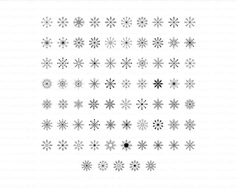 75 Snowflake Svg Bundle, Snowflake Svg Bundle, Winter Snowflake Svg, Snow Svg, Christmas Svg, Winter Svg Bundle, Snowflake Svg