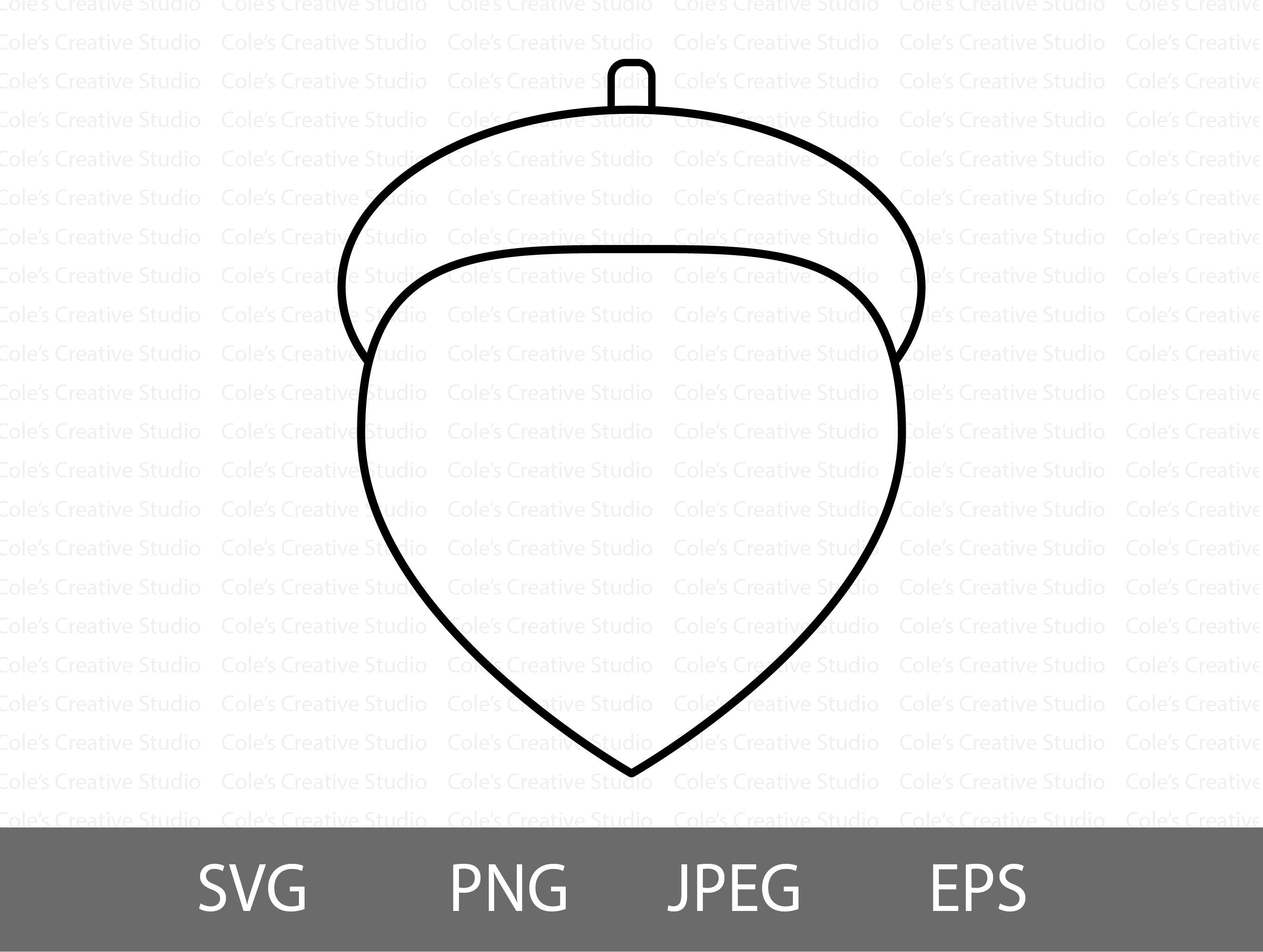 Acorn Outline Svg