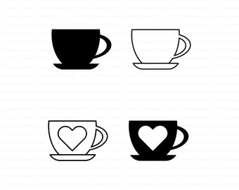 Koffiekopje SVG-bundel, koffiemok SVG, koffie Svg-bundel, koffiekopje Clipart, koffieliefhebber SVG, koffiemok, theekopje Svg, Barista Svg,