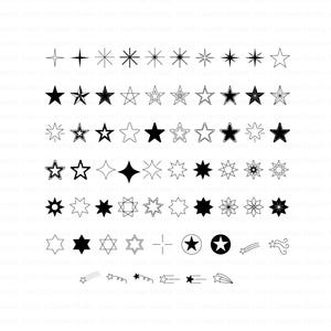 65 Star Svg bundle, Star Svg, Star Doodle, Celestial SVG, Galaxy Svg, Star Clipart, Star Vector, Hand Drawn Stars, Celestial Star Clipart