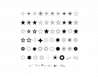 65 Star Svg bundle, Star Svg, Star Doodle, Celestial SVG, Galaxy Svg, Star Clipart, Star Vector, Hand Drawn Stars, Celestial Star Clipart