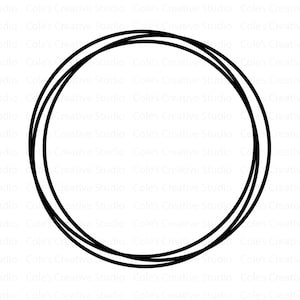 Circle Frame Svg, Sketch Circle Svg, Doodle Circle Svg, Circle Svg, Layered Circle Frame Svg, Circle Clipart, Round Frame Svg