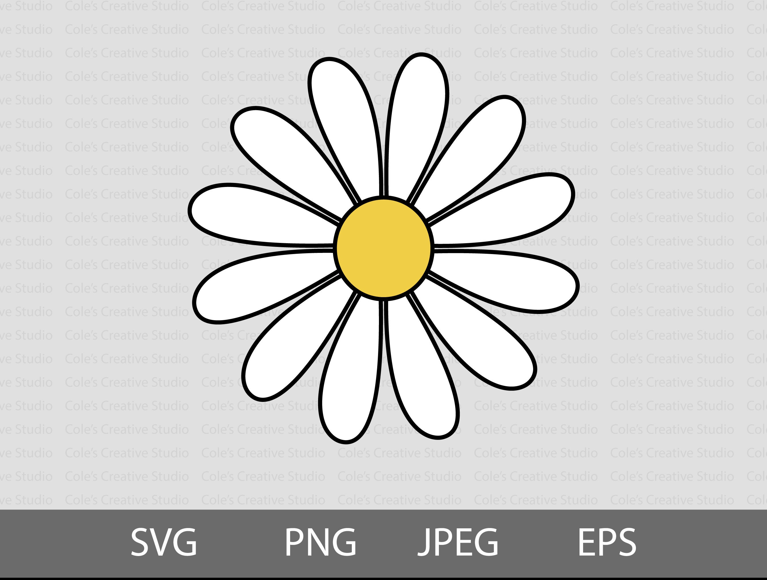 Daisy Svg, White Daisy Svg, Wildflower Svg, Daisy Flower Svg, Daisy
